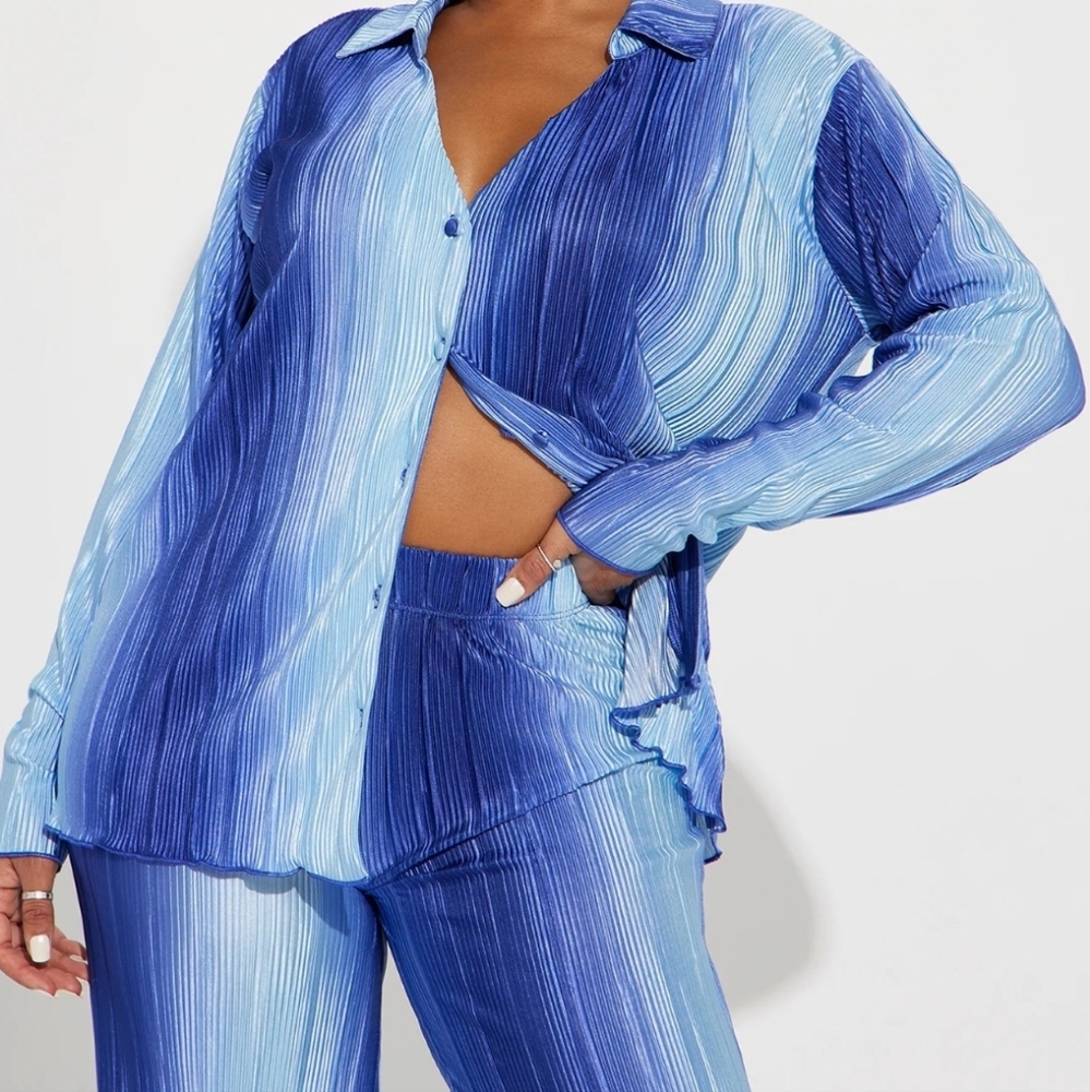 Blue pants set
